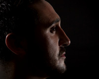 Male Profile Portrait Black Backdrop