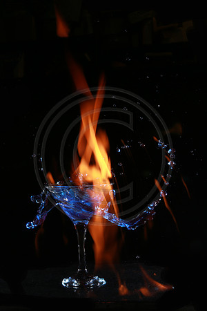 Fire splash cocktails