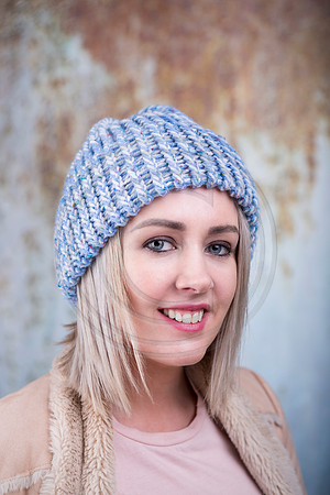 Womens' hand knitted hat