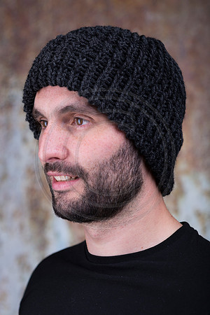 Mens' hand knitted hat